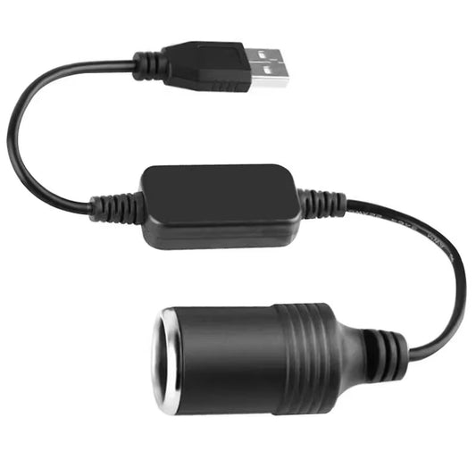 1Pc 5V 2A USB to 12V Cigarette Lighter Socket USB Male to Female Cigarette Lighter Adapter Converter Car Electronics Accessories