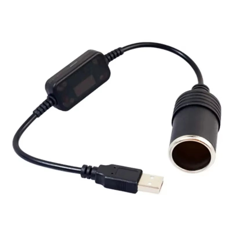1Pc 5V 2A USB to 12V Cigarette Lighter Socket USB Male to Female Cigarette Lighter Adapter Converter Car Electronics Accessories